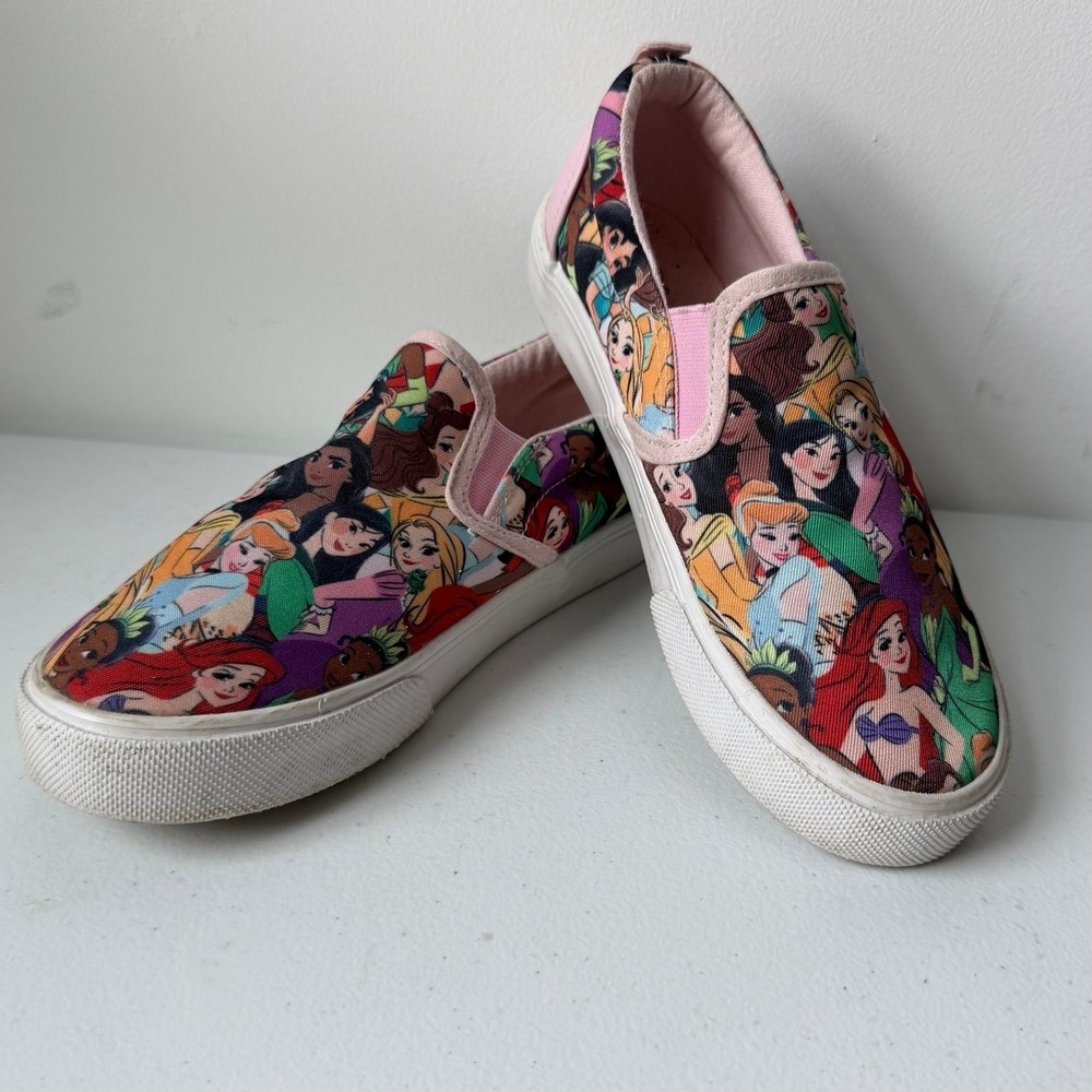 Disney Princess Slip-On Loafers Flats Youth 3 Rapunzel Ariel Cinderella Belle